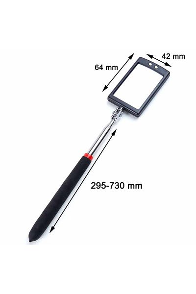 Choice 50mm 96cm 360° Inspection Mirror Led Light Telescoping Mirrors Extend Mechanic Tools Inspection Mirr