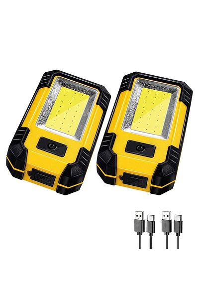 Choice 2PCS 4000mah Led Work Light Rechargeable Super Bright COB Flashlight With Magnetic Portable Outdoor