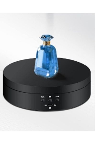 Choice 138black 3 in 1 Electric Rotating Display Stand 360 Degree USB/Battery Turntable Holder Jewelry Disp