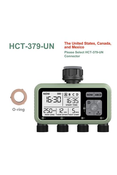 Choice HCT-379-UN Reswat 4-Outlet Water Timers Multifunctional Sprinklers Multi Caliber Adaptation Convenie