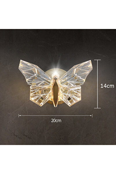 lyfs مصباح حائط LED على شكل فراشة من ثلاث ألوان إضاءة ذهبية نورديك، تركيب إضاءة داخلي لغرفة المعيشة بجانب السرير وغرفة النوم