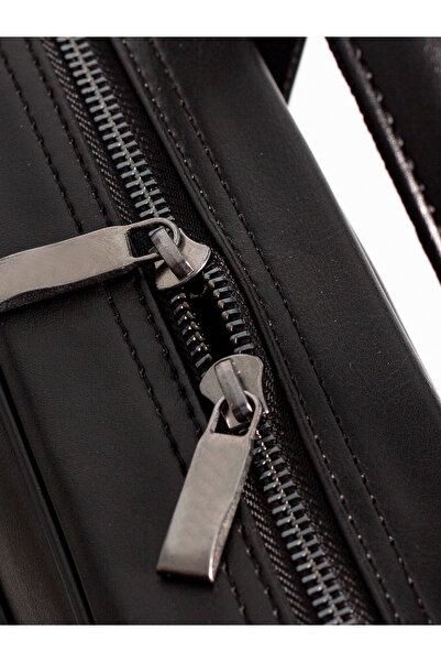 Alone 13"-14" Vegan Leather Organizer Laptop Bag |   1005 Black