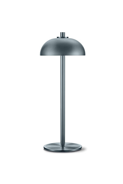 Choice مصباح طاولة SUBORT رمادي لغرفة النوم، مصباح لمس لاسلكي قابل لإعادة الشحن، مصباح إبداعي على شكل فطر للتخييم، مقاس M