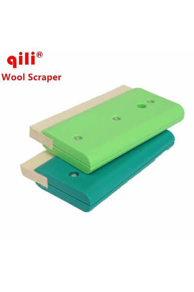 Choice Blue Qili Wool Sscraper Blades Single Side Wool Squeegee Tool Car Wrap Tool Fiber Wrapping Scraper T