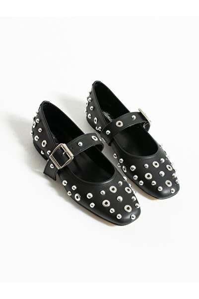 ALEMDAR AYAKKABI KALA Crna Sa alkama Žene Baletanke