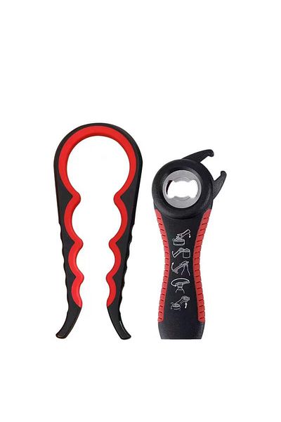 Choice 2 pcs set A Jar Opener for Multifunctional  6-in-1 Bottle Opener Jar Lids Opener, 4-in-1 Jar Opener