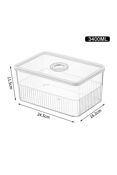 Choice 3400ml Transparent Fridge Organizer Food Storage Containers Fresh Vegetable Fruit Baskets Refrigerat