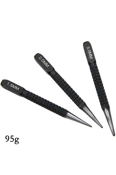 Choice 100mm 3PC black 3PC Center Punch Positioning Punch Drilling Fixer Black Cylindrical Nail Punch Pin T