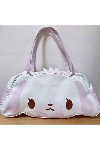 Choice black New Kawaii Cute Sanrio Sugarbunnies Bag Pink Double Sided Pu Handbag Single Shoulder Bag With