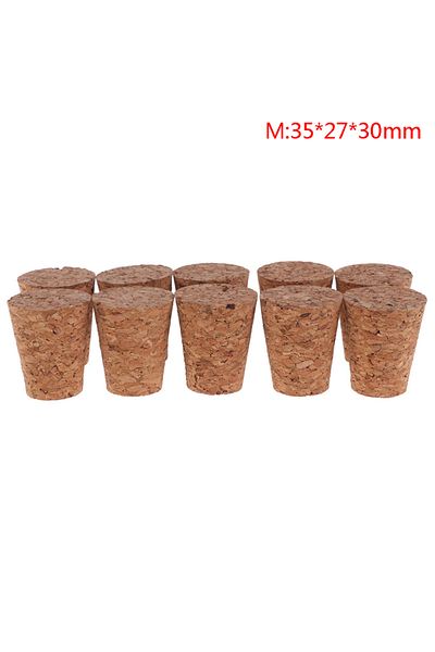 Choice 35x27x30mm 10 Pcs Wine Glass Bottle Stopper Kettle Pudding Container Cork Cap Burette Wood