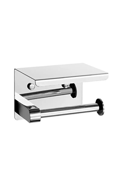 Choice1 حامل ورق حمام من الفولاذ المقاوم للصدأ باللون الفضي، حامل لفافات ورق ...