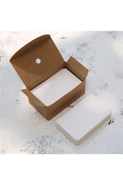 Choice 100 Pcs WHITE 100 Pcs Blank Kraft Word Cards Craft Paper Diy Business Noted Mini Card Retro Style 35