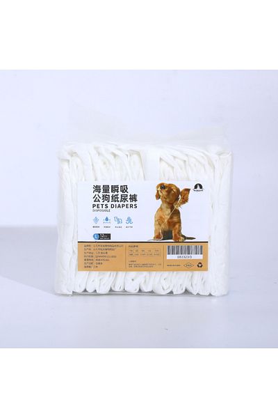 Choice L(MALE DOG) 10pcs Disposable Dog Diapers Female Male Super Absorption Physiological Cat Pet Leakproo