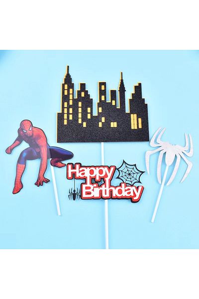Choice Spiderman Spiderman cake plug cartoon children birthday cake plug baking dessert table decoration ha