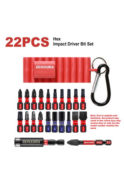 Choice 22PCS Geinxurn 22 Pcs Impact Screwdriver Bits Set with Organizer Sleeve, Magnetic  S2 Steel Multi Dr