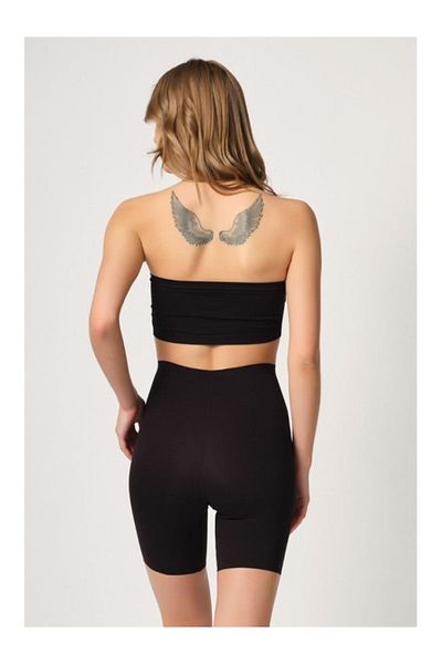 kapsulavm Black Emay 2707 Laser High Waist Leg Corset