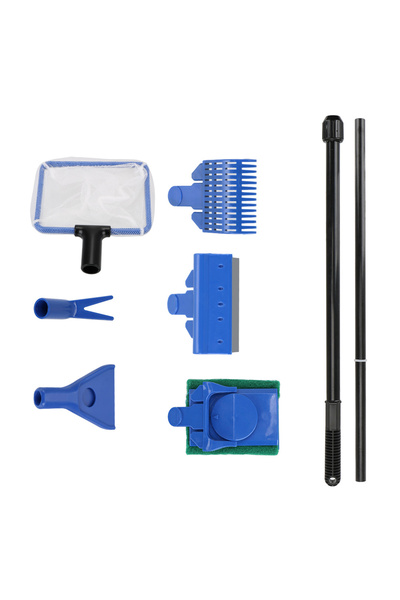 Choice مجموعة تنظيف خزانات الأسماك القابلة للتعديل باللون الأزرق، أدوات تنظيف...
