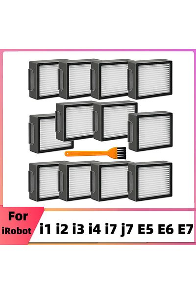 Choice 12pcs Hepa Filter For iRobot Roomba I&E Series, i7 i7+/plus i3 i3+ i4 i6 i6+ i8 i8+ E5 E6 E7 J7 Robo