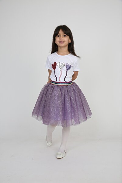 YCN TEKSTİL Тениска за момичета за шоу на 23 април (само горният елемент)