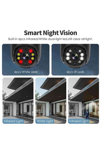 Choice 4mm 8mp Eu Plug No Card 4k 8mp Ptz Wifi Ip Camera Outdoor 4x Digital Zoom Ai Human Detect Wireless C