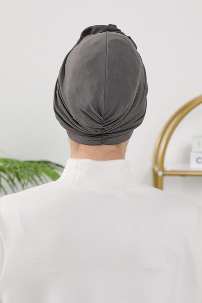 Aisha's Design Χειμερινό καπέλο τριαντάφυλλο, B-21O, ανθρακί