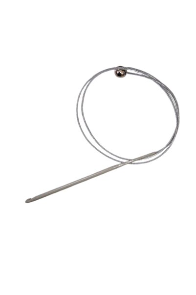 Twin Store Crochet Skewer with Thread and Steel Stop, Size 3, 60 cm