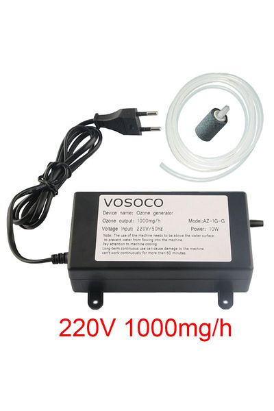 Choice 220V EU Plug VOSOCO 1000mg Ozone Generator Ozonizer Water Air Purifier cleaner Fruit Vegetable Meat