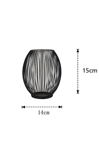 Choice حامل شموع على شكل فانوس أسود S، زينة شموع حديدية عتيقة، حامل شموع روما...