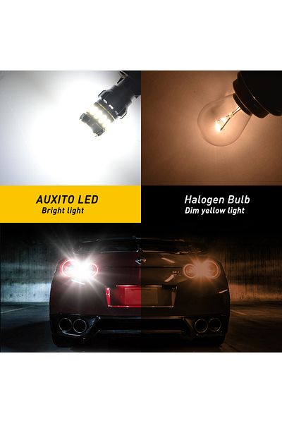 Choice 6500K 7440 W21W WY21W T20 AUXITO 2Pcs 1200LM 1156 BA15S P21W LED T20 W21/5W 7443 Car Bulb Canbus 115