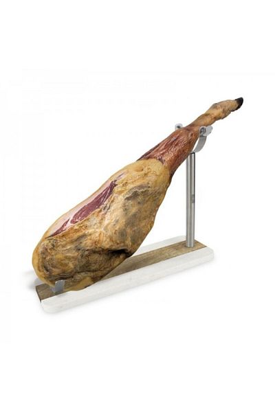 Quttin Bamboo, marble and stainless steel ham stand, 48.5x16x1.8 cm