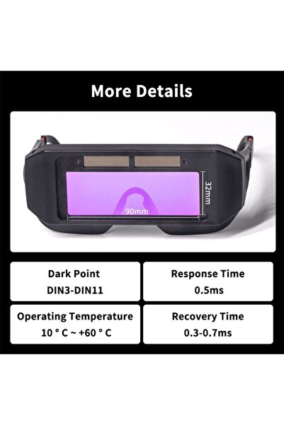 Choice نظارات لحام، خوذة لحام تعمل بالطاقة الشمسية، نظارات لحام ذات تعتيم تلقائي، نظارات لحام LCD مناسبة