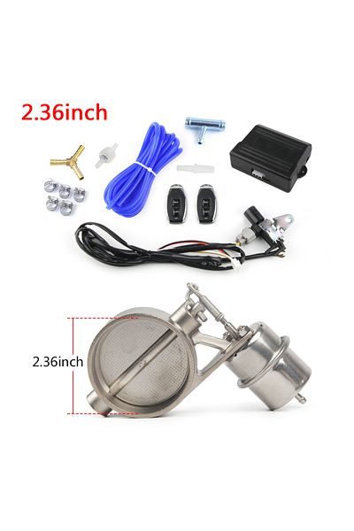 Choice 2.36inch(60mm) Exhaust Control Valve Set With Vacuum Actuator CUTOUT 2 2.36 2.5 2.75 3 3.5inch Pipe