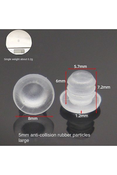 Choice 5mm-Large-20pcs 20Pcs Clear Rubber Embedded Furniture Bumper Table Chair Leg Feet Bottom Glide Slide