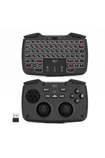 Choice Korean keyborad Rii RK707 2.4GHz Wireless Portable Game Controller Keyboard Mouse Combo Turbo Functi