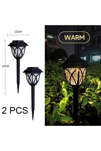 Choice Warm light-2pcs 2pcs/Lot Led Solar Lawn Lights Outdoor Waterproof Warm Light Garden Decoration Lamp
