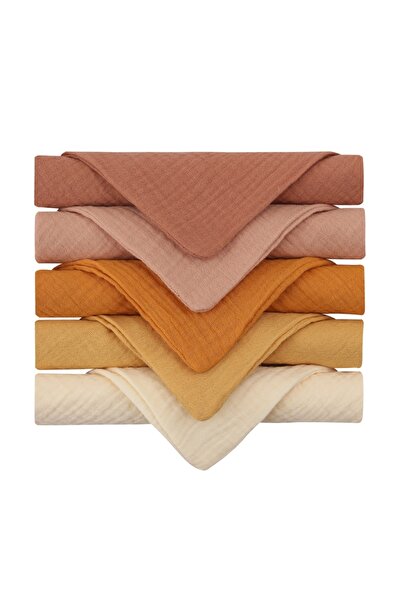 Choice Orange 5PCS Soft Absorbent Gauze Cotton Baby Towels Wipe Face Cloths Towel Face Handkerchief Baby Ba
