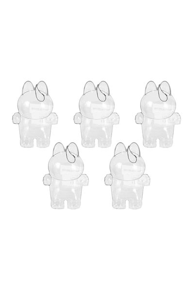 Choice for V1 5PCS For Labubu V1 V2 Transparent Protective Cover Monster Toy Elf Doll Storage Box Dustproof