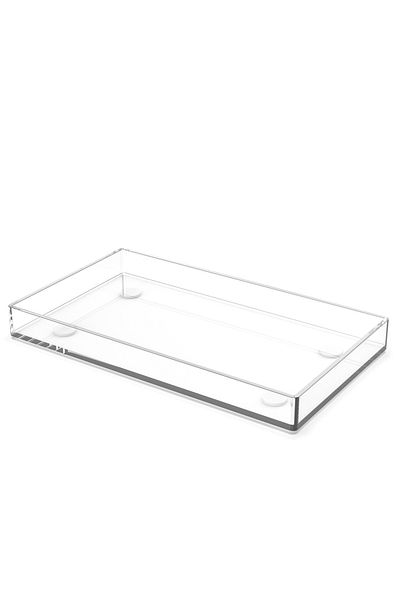 Choice Clear Acrylic Rectangular Transparent Tray For Makeup, Washing, Storage, Kitchens, Fruits, Snacks, A