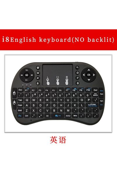 Choice No backlight I8 Mini Wireless Keyboard 2.4G Air Mouse Remote Touchpad Use Dry Battery for Android TV