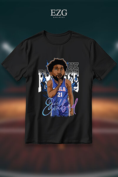EZG Business Μπλουζάκι Joel Embiid με στάμπα, Oversize, Unisex, 100% βαμβακερ...