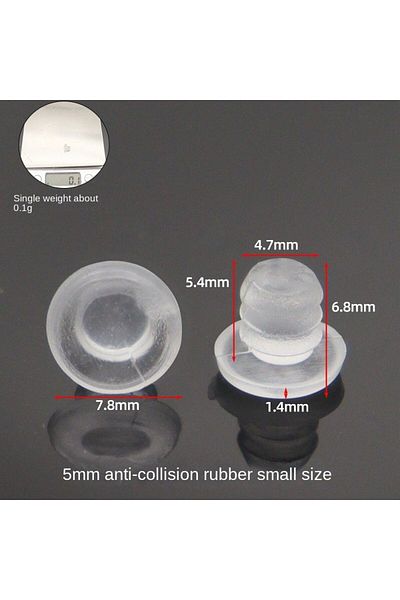 Choice 5mm-Small-20pcs 20Pcs Clear Rubber Embedded Furniture Bumper Table Chair Leg Feet Bottom Glide Slide