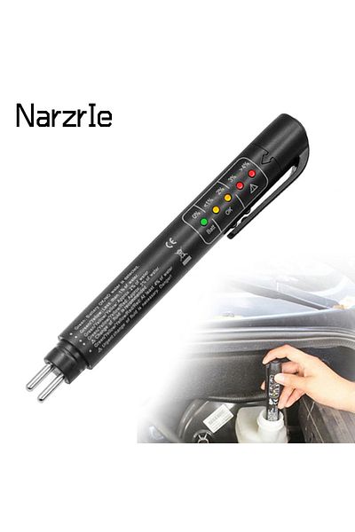 NarzrIe black Accurate Oil Quality Check Pen Universal Brake Fluid Tester Car Brake Liquid Digital Tester Ve