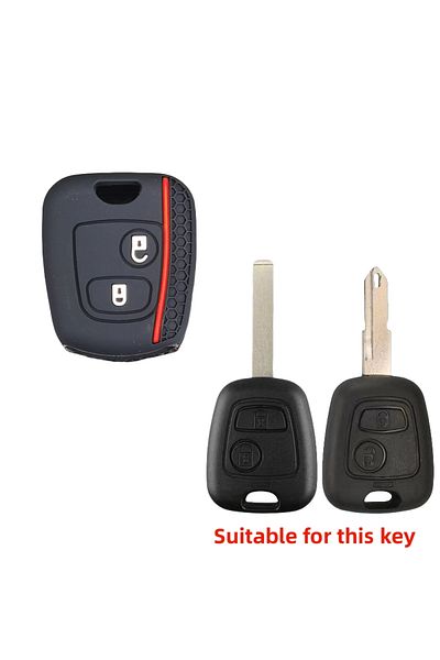 Choice Black Silicone Car 2 Button Key Cover Case For Peugeot 106 107 206 207 307 Citroen C1 C2 C3 C4 Xsara