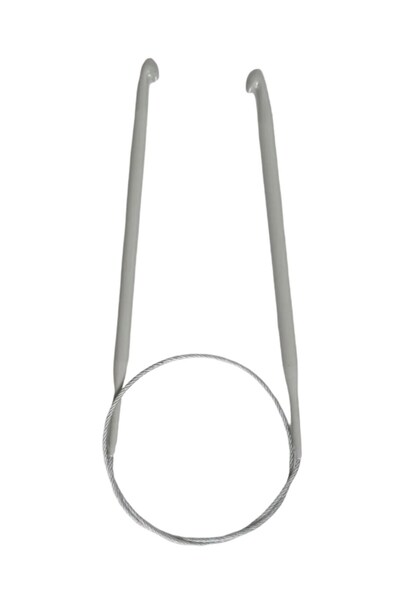 Twin Store Hooked Steel Beaked Crochet Skewers 4.5 Number 60 cm