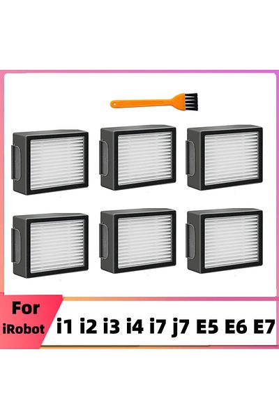 Choice 6pcs Hepa Filter For iRobot Roomba I&E Series, i7 i7+/plus i3 i3+ i4 i6 i6+ i8 i8+ E5 E6 E7 J7 Robot