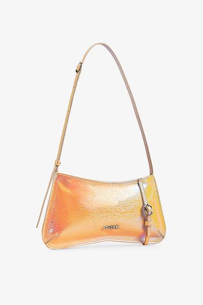 LOVENTA Detailed Belted Shoulder Bag - Holographic Eleanor