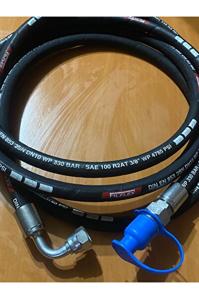 GenelTedarik Hidrolik Hortum 3/8" R2 4 MT 5/8" Dirsek  Jaklı