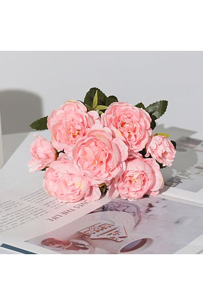 Choice Pink Pink Peony Artificial Flowers Silk Bouquet For Studio Living Room Dercor Fake Flowers Decoratio