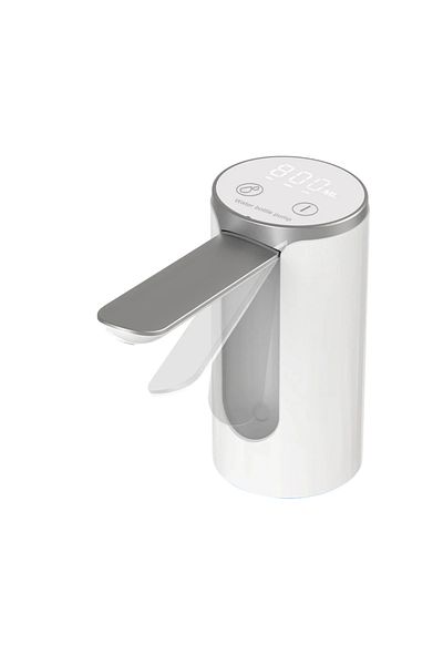 Choice WHITE LED Display Water Bottle Pump Foldable Electric 1200mah Type C Rechargeable Automatic Stop Tou