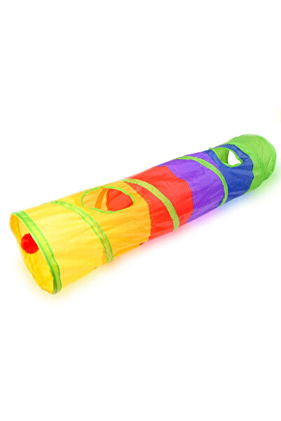 Choice لعبة نفق قطط متعدد الألوان بألوان قوس قزح، أنبوب قابل للطي، لعبة قطط ص...